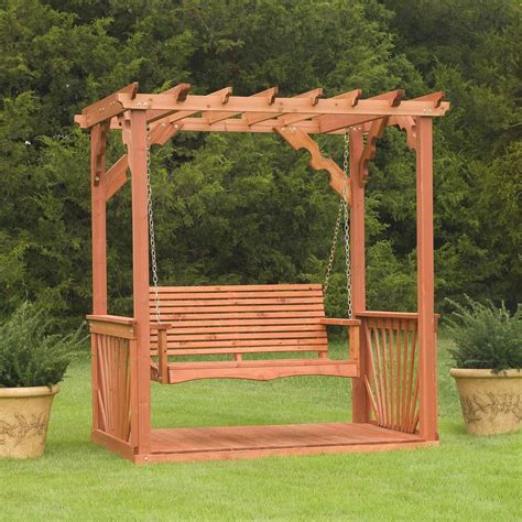 30 Inspirations Pergola Porch Swings with Stand