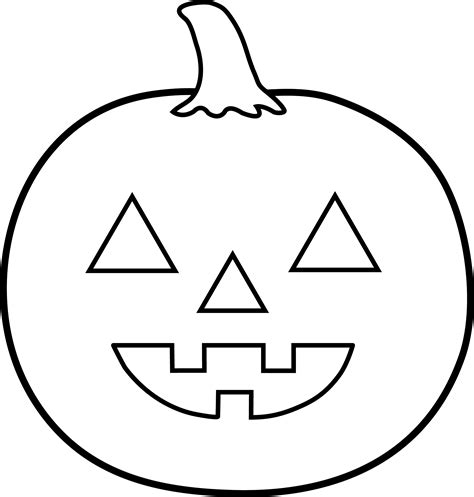 Halloween Jack O Lantern For Coloring - Free Clip Art