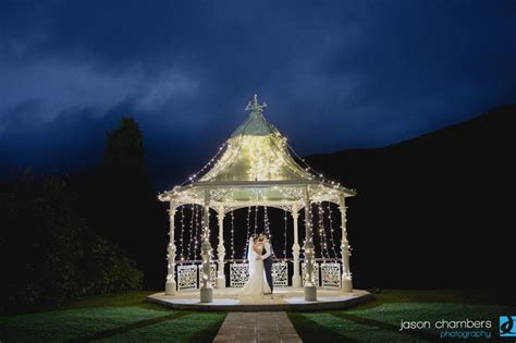 Fairy Lights | Inn on the lake wedding gazebo | Ullswater | Cumbria