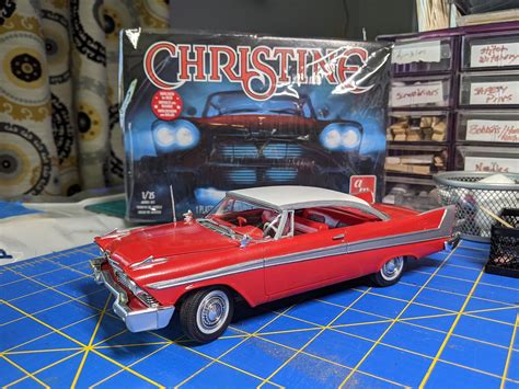 1958 Plymouth Christine Car (Red) -- Plastic Model Car Kit -- 1/25 ...