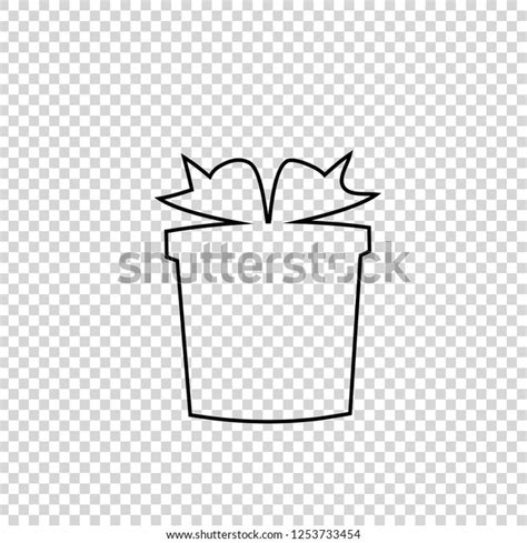 Vector Outline Black Silhouette Bow Wrapped Stock Vector (Royalty Free ...