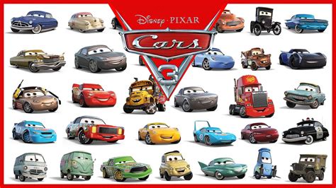 Disney Pixar Cars 3 All Characters Cars - YouTube