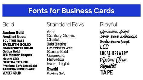 Fonts for Business Cards: Find the Best Font For You - Custom Ink