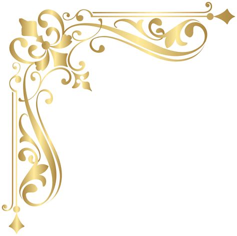 Transparent Background Gold Corner Border Png Png Download Vhv | Images ...