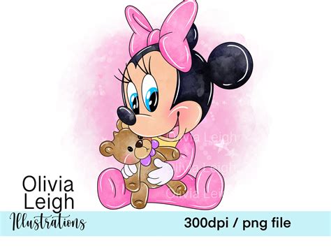 Cute Baby Minnie Mouse Clipart PNG Files DIGITAL DOWNLOAD | lupon.gov.ph