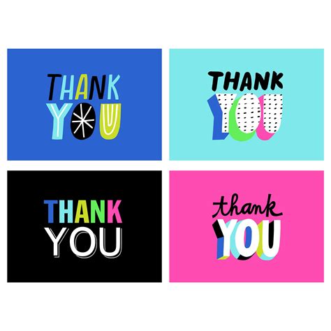 Hallmark Thank You Cards Assortment, Colorful Thanks (48 Cards with ...