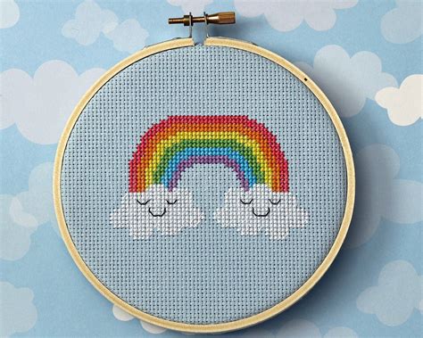 Rainbow Cross Stitch Pattern Instant Download PDF - Etsy | Cross stitch ...