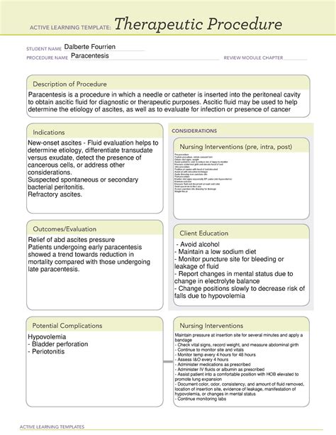 Amniocentesis Diagnostic Procedure Template - prntbl ...