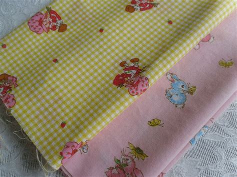 Vintage Fabric. Strawberry Shortcake Fabric. by ZekesTree on Etsy