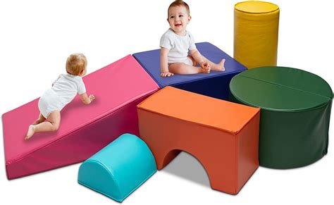 Amazon.com: 6 Piece Foam Climbing Blocks for Toddlers 1-3 Baby Kids ...