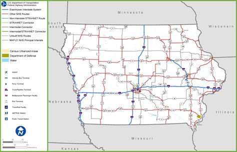 Highway Map Iowa City