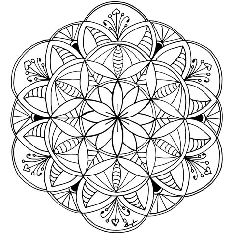 Blue Garden Coloring Page - Monday Mandala