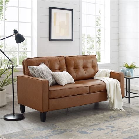 Brown Leather Sofa : Stanley Park II Brown Leather Sofa from Amax ...