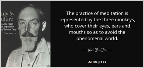 Wei Wu Wei quote: The practice of meditation is represented by the ...