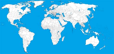 Blank World Map With Country Borders | Images and Photos finder