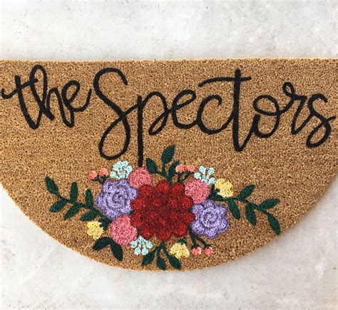 Summer Floral | Personalized Doormat | Welcome Mat in 2019 ...