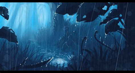 Scenery Rain Anime Background : Hd Wallpaper Anime Art Anime Girl Rain ...