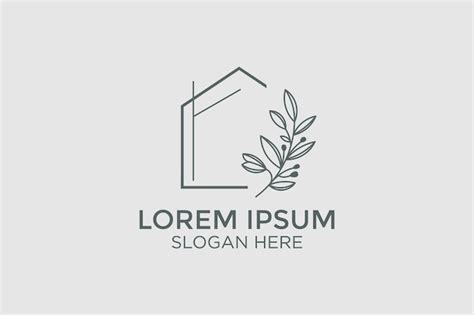 Premium Vector | Minimalist style home decor logo design