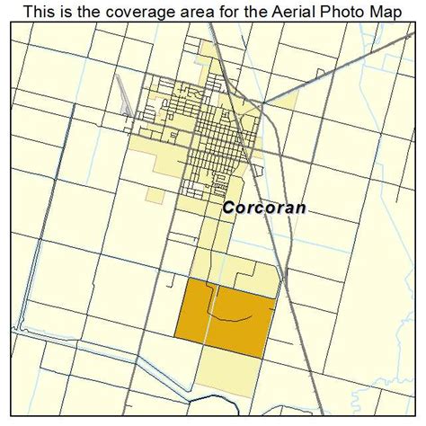 Aerial Photography Map of Corcoran, CA California