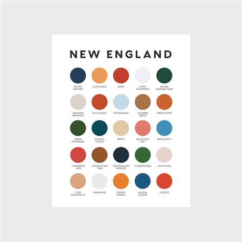 New England Color Palette Print – Lunch City Studio