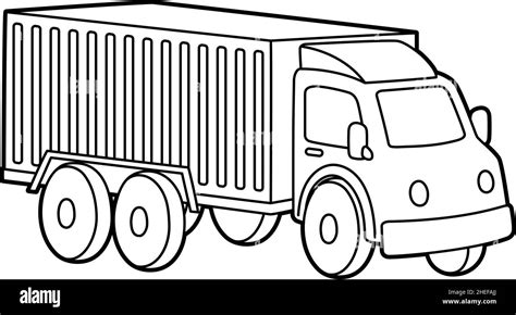 Truck Coloring Page Isolated for Kids Stock Vector Image & Art - Alamy