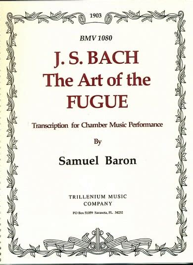 Buy Art of the Fugue, The (score) Online at $85.5 - Flute World