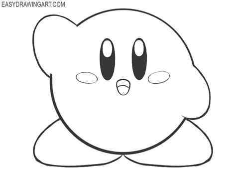 How to Draw Kirby - Easy Drawing Art