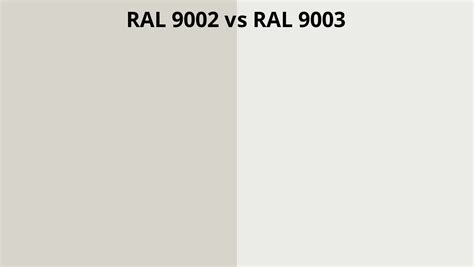 RAL 9002 vs 9003 | RAL colour chart UK