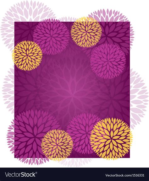 Purple Gold Abstract Flower Background Royalty Free Vector