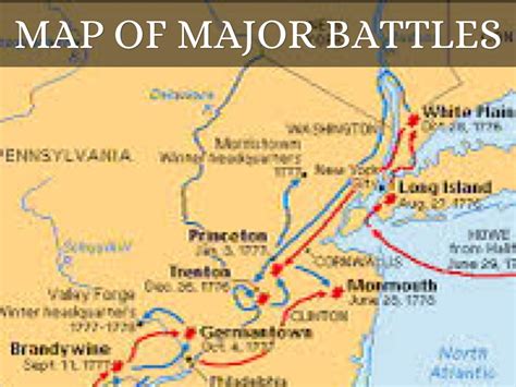 Map Of American Revolutionary War Battles