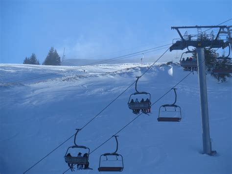 Free Images : snow, mountain range, chairlift, ski lift, weather, cable ...