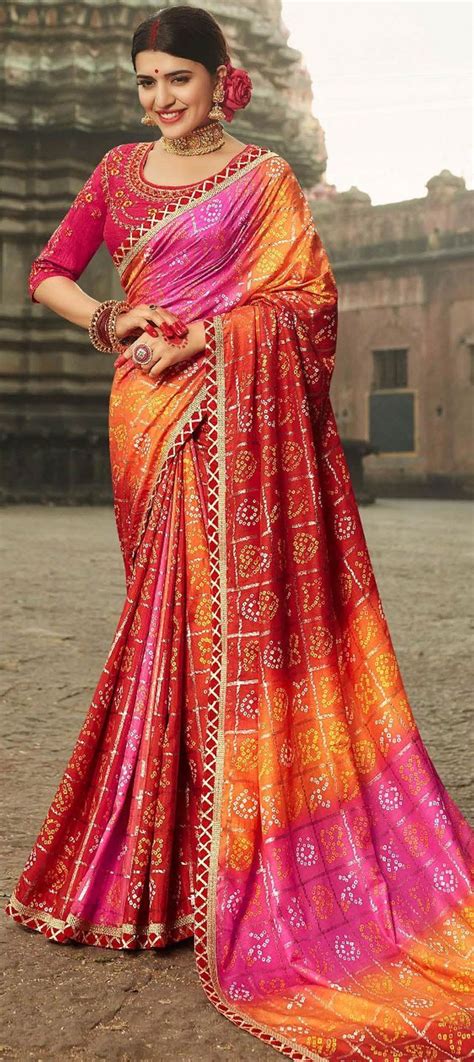 Rajasthani Silk Bandhani Sarees (Posts by Indian Wedding Saree ...