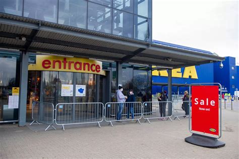 London Covid: Long queues outside IKEA Wembley as non-essential shops ...