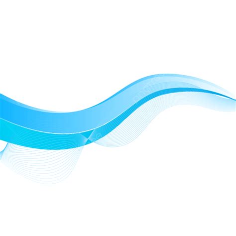 Blue Wavy Lines Background Cartoon Curved Abstract, Cartoon Clipart ...