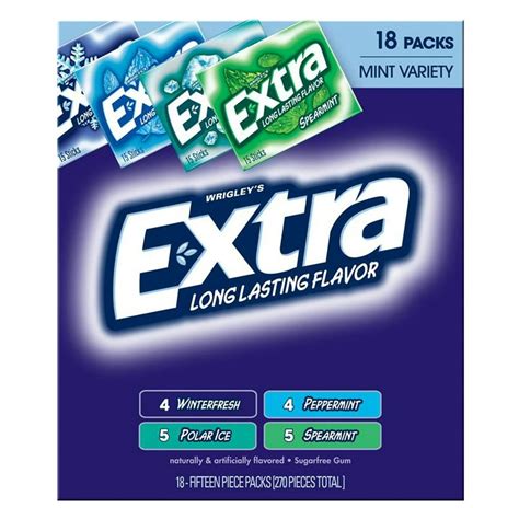 Product of Extra Sugar-Free Gum Mint Variety Pack 18 Pk.15 Ct ...