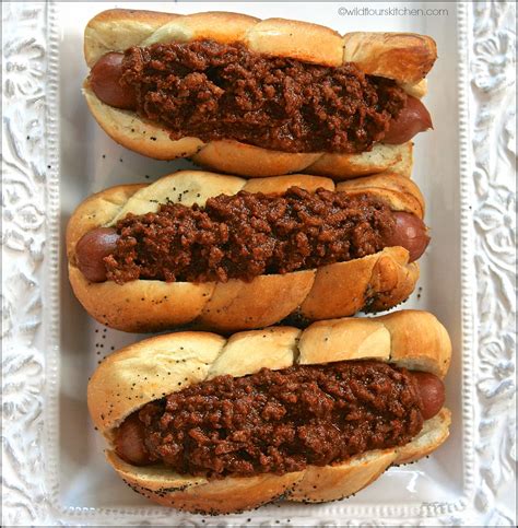 Chili Dog Chili Cheese Dogs! - Wildflour's Cottage Kitchen