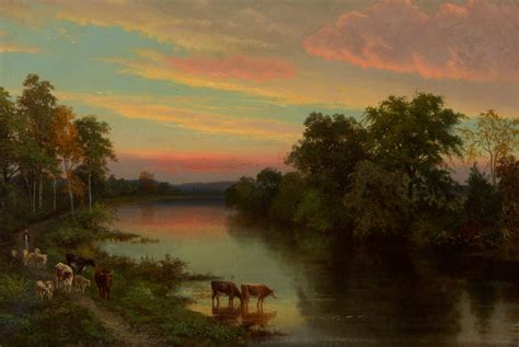 Sunset with Cows, 1856 - John Frederick Kensett - WikiArt.org