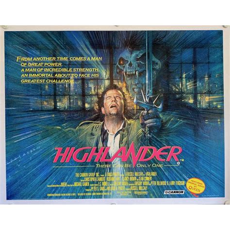 HIGHLANDER Rare British Quad Movie Poster