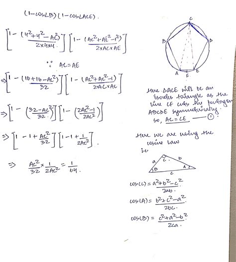 [Solved] Pentagon ABCDE is inscribed in a circle with AB = BC = CD = DE ...