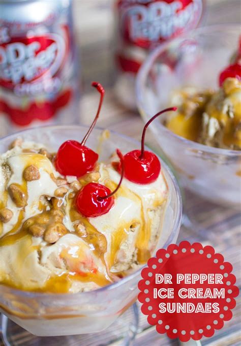 Dr Pepper Cherry Ice Cream with Cherry Caramel Sauce