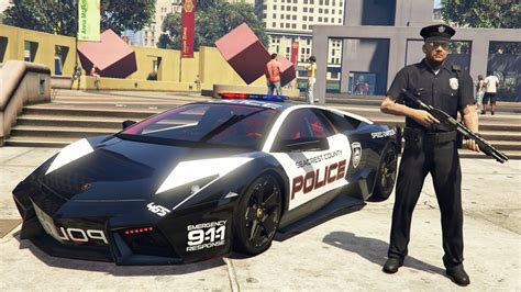 GTA 5 Mods - PLAY AS A COP MOD!! GTA 5 Police Lamborghini Patrol Mod ...