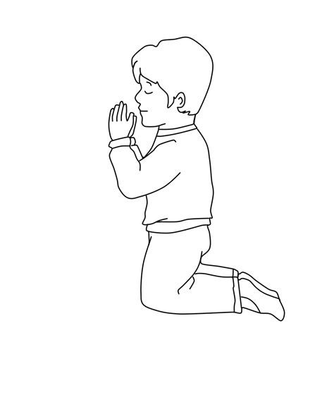 Child Praying Drawing