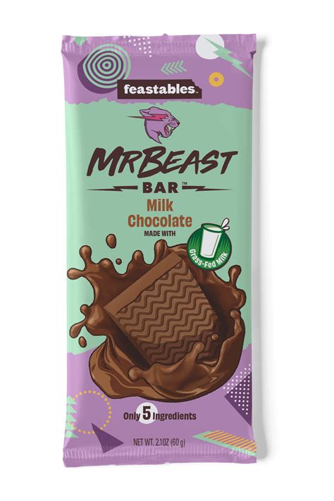 Feastables MrBeast Milk Chocolate Bar 2.1 oz 60g 1 Bar - Walmart.com