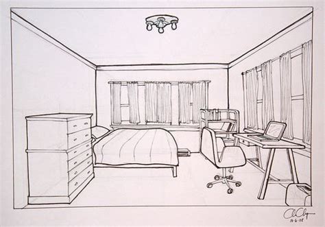 one point perspective drawing room - Inge Hooker