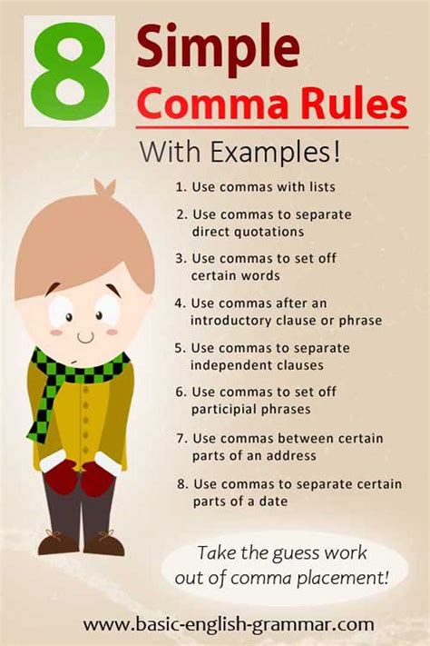 8 Simple Comma Rules With Examples | 8 Comma Rules