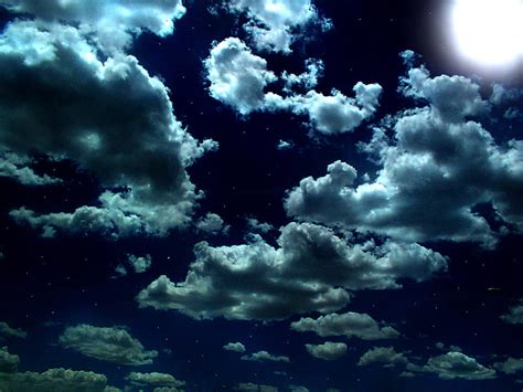 BEAUTIFUL NIGHT SKY, stars, moon, bonito, clouds, sky, night, HD ...