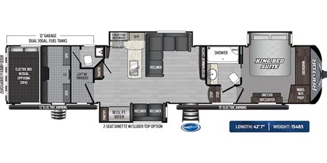 2019 Fifth Wheel Toy Hauler Floor Plans - floorplans.click