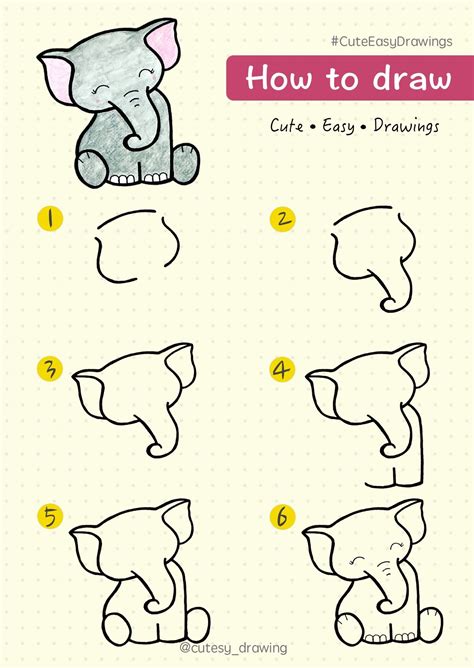 Elephant Sketch Easy Step By Step at Drawing Tutorials