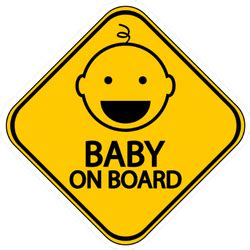 Baby on Board Stickers - Fun, Cute Car Signs - Free Shipping