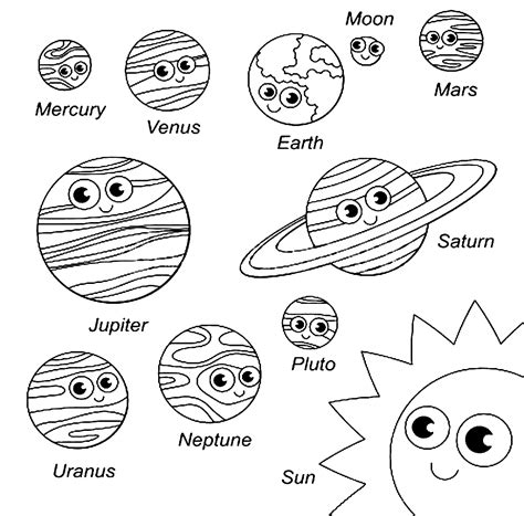 Solar System Coloring Pages Printable for Free Download